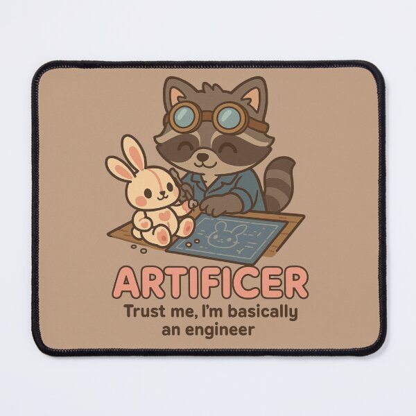 Item preview, Artificer Raccoon – Trust Me, I’m Basically an Engineer designed and sold by OsoKawaii.