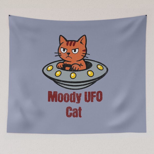 Item preview, Moody UFO Cat  designed and sold by donwillisjrart.