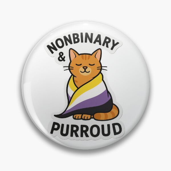 Item preview, Nonbinary & Purroud – Pride Cat Sticker designed and sold by IdleHype.