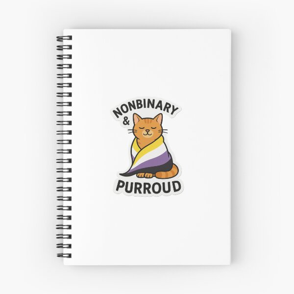 Item preview, Nonbinary & Purroud – Pride Cat Sticker designed and sold by IdleHype.