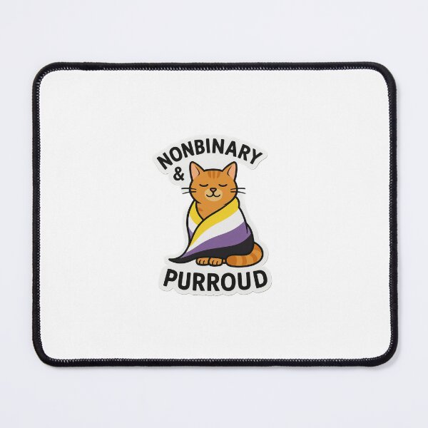 Item preview, Nonbinary & Purroud – Pride Cat Sticker designed and sold by IdleHype.