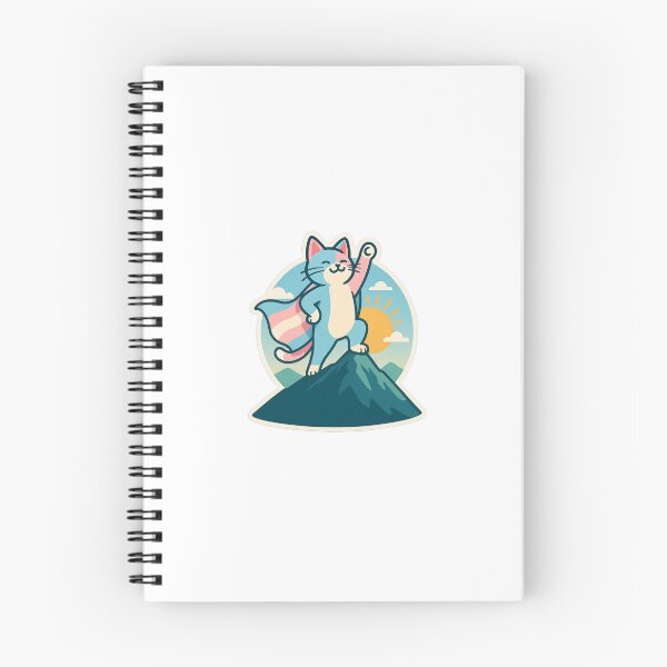 Item preview, Pride Cat on the Peak – Trans and Triumphant designed and sold by IdleHype.