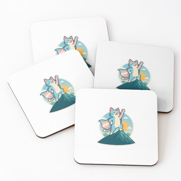 Item preview, Pride Cat on the Peak – Trans and Triumphant designed and sold by IdleHype.