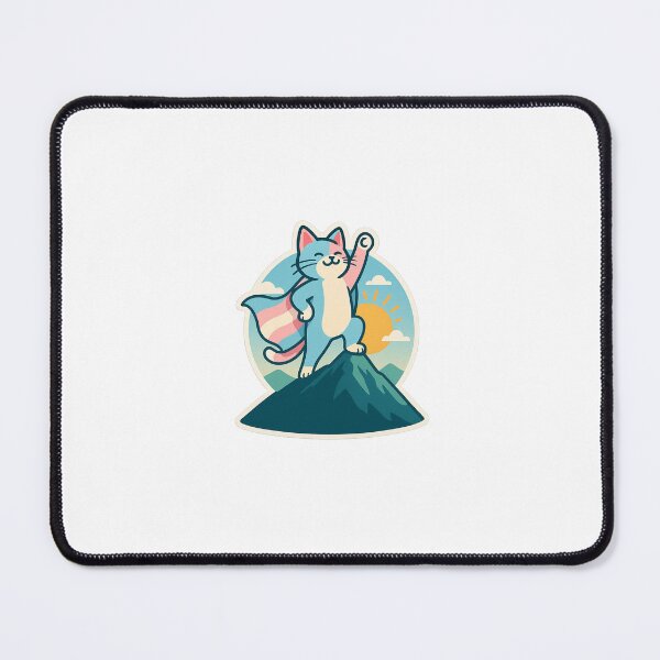 Item preview, Pride Cat on the Peak – Trans and Triumphant designed and sold by IdleHype.
