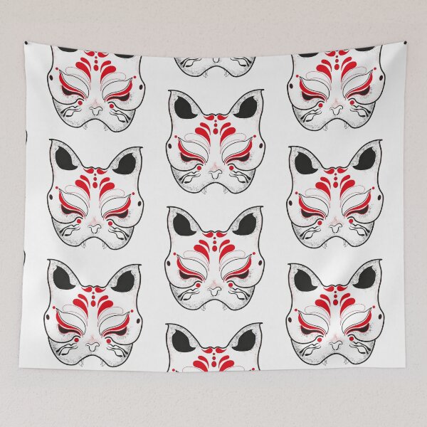 Item preview, Kitsune Mask, Red & Black designed and sold by Elifndz.