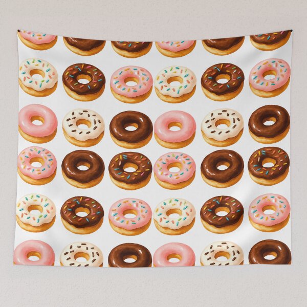 Item preview, Donut Chaos – Sweet & Sprinkled Pattern designed and sold by Soft rot studio.