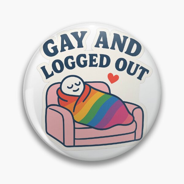 Item preview, Gay and Logged Out – Rainbow Blanket Burrito Sticker designed and sold by IdleHype.