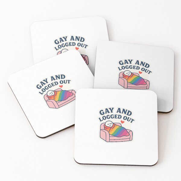 Item preview, Gay and Logged Out – Rainbow Blanket Burrito Sticker designed and sold by IdleHype.