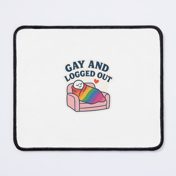 Item preview, Gay and Logged Out – Rainbow Blanket Burrito Sticker designed and sold by IdleHype.