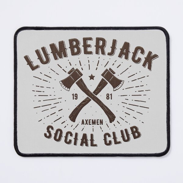Item preview, embroidery iron patch textured graphic artwork - lumberjack (axe men) social club designed and sold by hayrpictures.