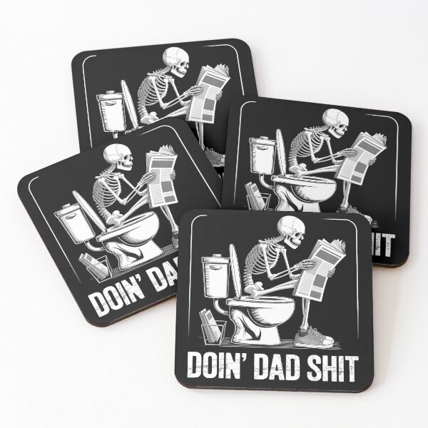 Item preview, Doin’ Dad Shit Funny Skeleton Dad Toilet designed and sold by MrFrostBear.