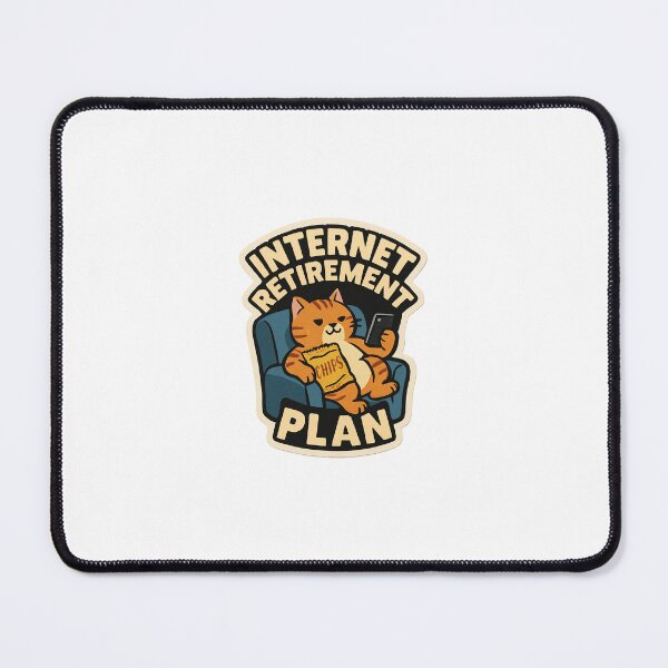Item preview, Internet Retirement Plan – Cat & Chips Sticker designed and sold by IdleHype.