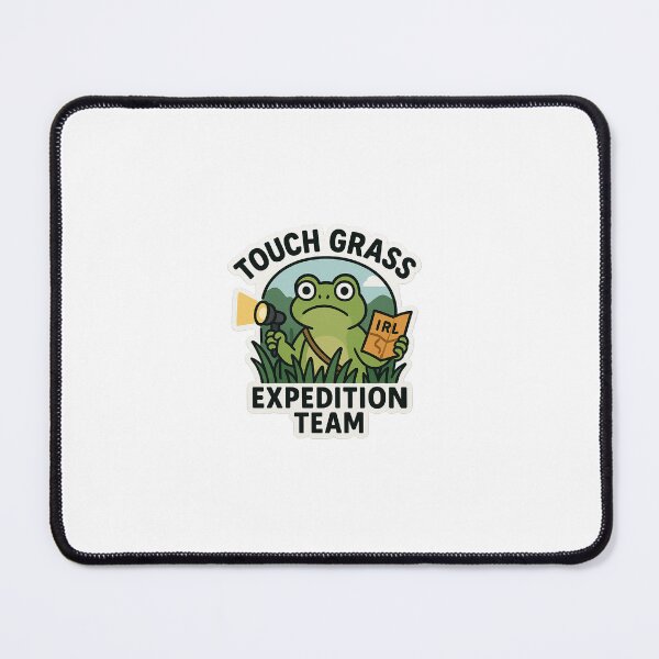 Item preview, Touch Grass Expedition Team – IRL Frog Sticker designed and sold by IdleHype.