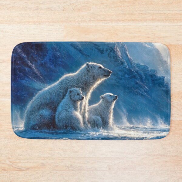 Item preview, Polar Bears Gaze at the Majestic Icy Landscape designed and sold by jecphotography and art.