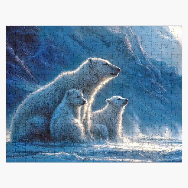 Item preview, Polar Bears Gaze at the Majestic Icy Landscape designed and sold by jecphotography and art.