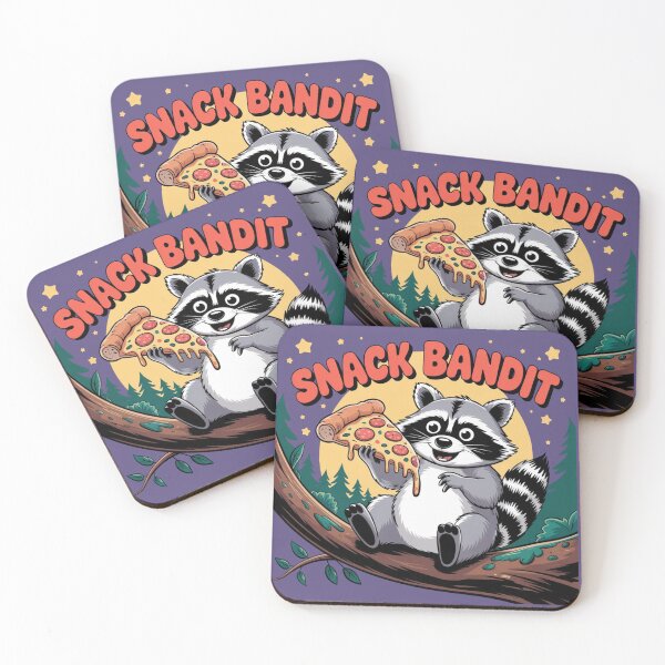 Item preview, Snack Bandit, Funny Raccoon Eating Pizza, Snack Thief, Raccoon Lover designed and sold by Dabbing Turtle Designs.