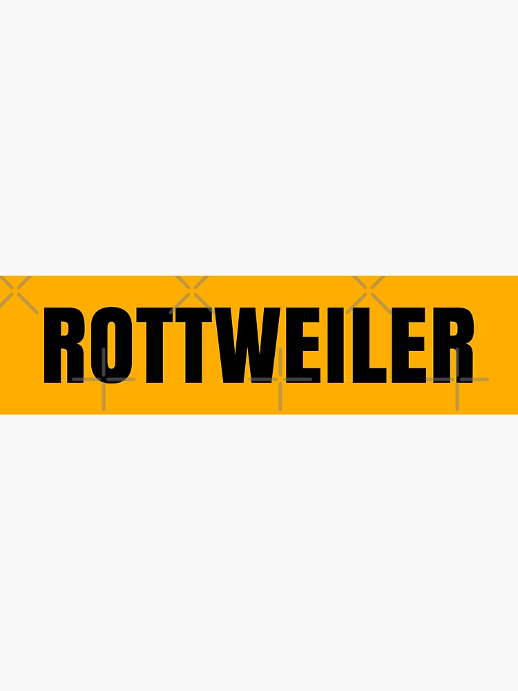 Thumbnail 3 of 3, Sticker, ROTTWEILER On Yellow | Gift For Rottweiler Lovers, Rottweiler Moms, Rottweiler Dads & Rottweiler Owners designed and sold by K9ish.