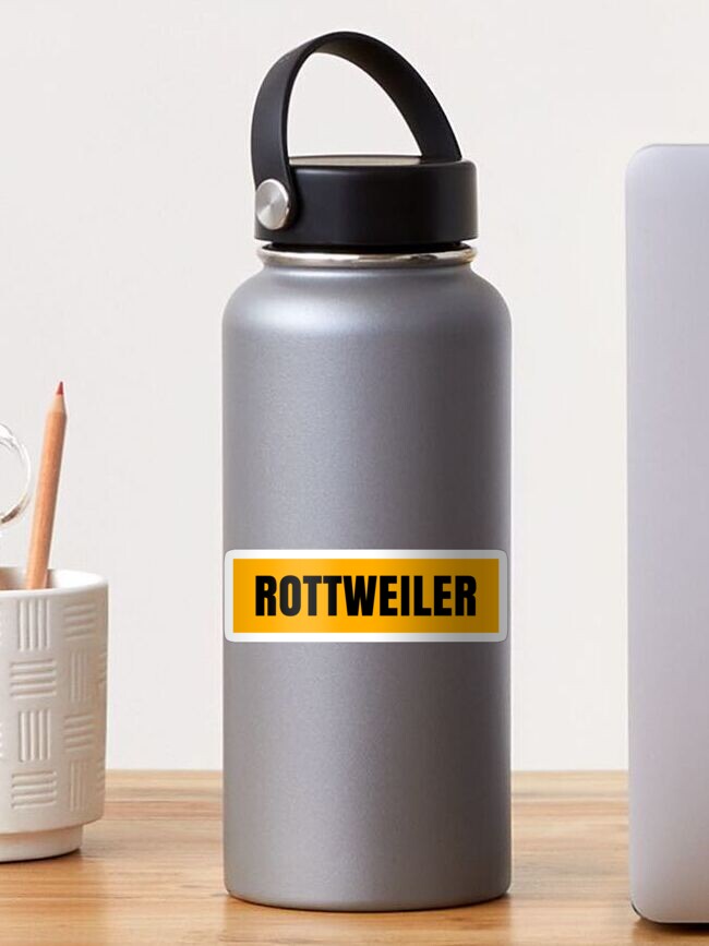 Thumbnail 1 of 3, Sticker, ROTTWEILER On Yellow | Gift For Rottweiler Lovers, Rottweiler Moms, Rottweiler Dads & Rottweiler Owners designed and sold by K9ish.
