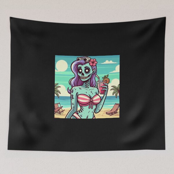 Item preview, Cute Zombie with a Tropical Drink designed and sold by DarkWitch03.