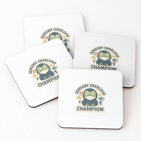 Item preview, Sensory Overload Champion – Frazzled Frog Sticker designed and sold by IdleHype.