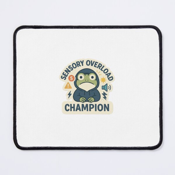 Item preview, Sensory Overload Champion – Frazzled Frog Sticker designed and sold by IdleHype.