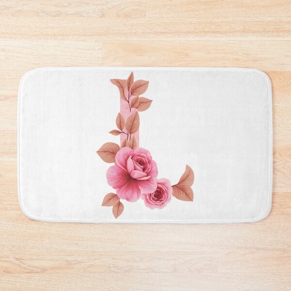 Item preview, Watercolor Floral Letter L with Pink Roses  designed and sold by silviaol.