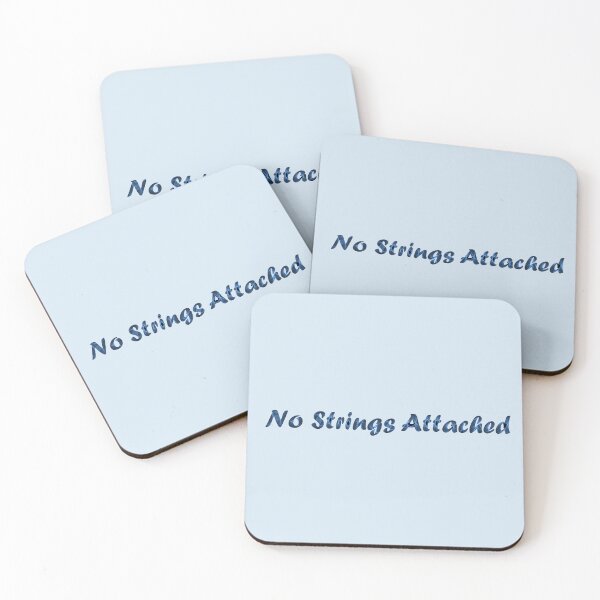 Item preview, No Strings Attached -- Fun Blue String Typography designed and sold by WD-Artist.