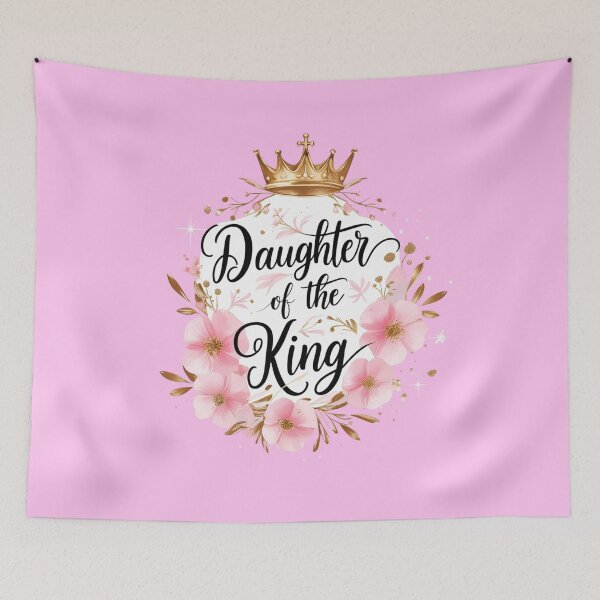 Item preview, Daughter of the King – Christian Girl Floral Crown Design designed and sold by jubileejungle.