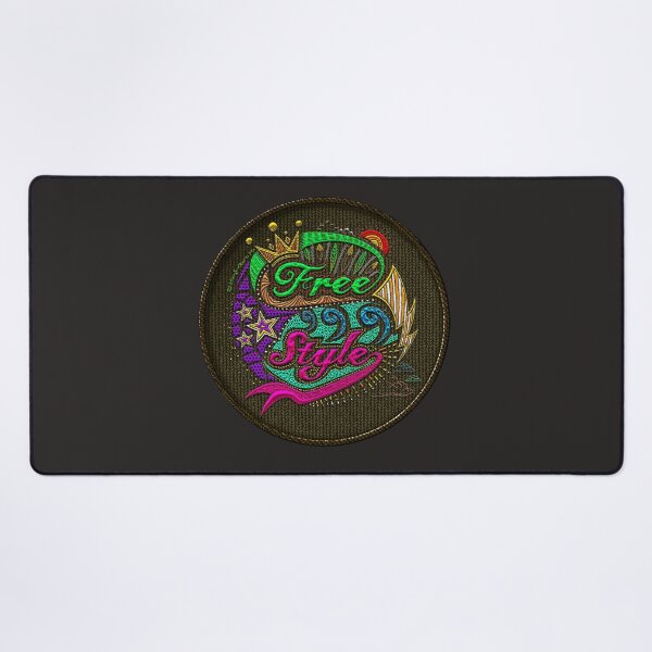 Item preview, embroidery iron patch textured graphic artwork - free style typo sketch doodle logo badge emblem designed and sold by hayrpictures.