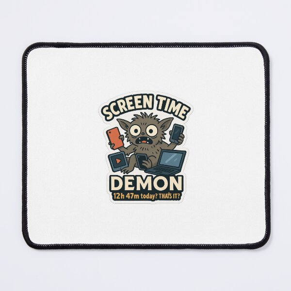 Item preview, Screen Time Demon - Funny Sticker designed and sold by IdleHype.