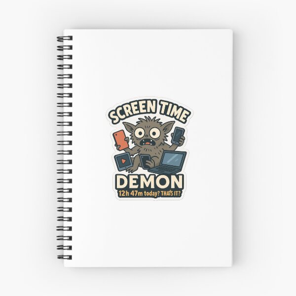 Item preview, Screen Time Demon - Funny Sticker designed and sold by IdleHype.
