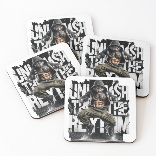 Item preview, Unleash the Rhythm – Fierce Wolf Dance Street Art designed and sold by JenniferCreaArte .