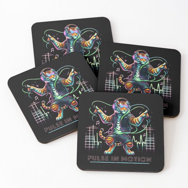 Item preview, Pulse in Motion – Neon Tiger Dance Art designed and sold by JenniferCreaArte .