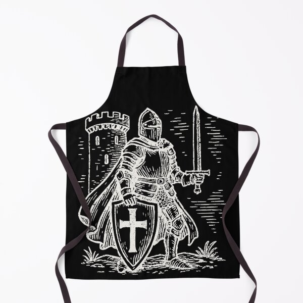 Item preview, Knight with Sword and Shield #white-distressed designed and sold by SteadyRolling.