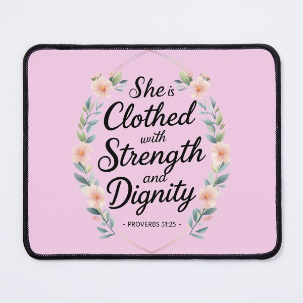 Item preview, She is Clothed with Strength and Dignity – Proverbs 31:25 designed and sold by jubileejungle.