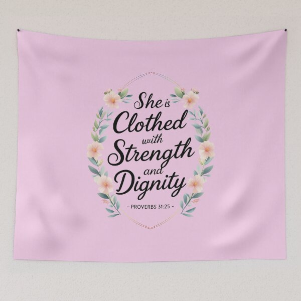 Item preview, She is Clothed with Strength and Dignity – Proverbs 31:25 designed and sold by jubileejungle.