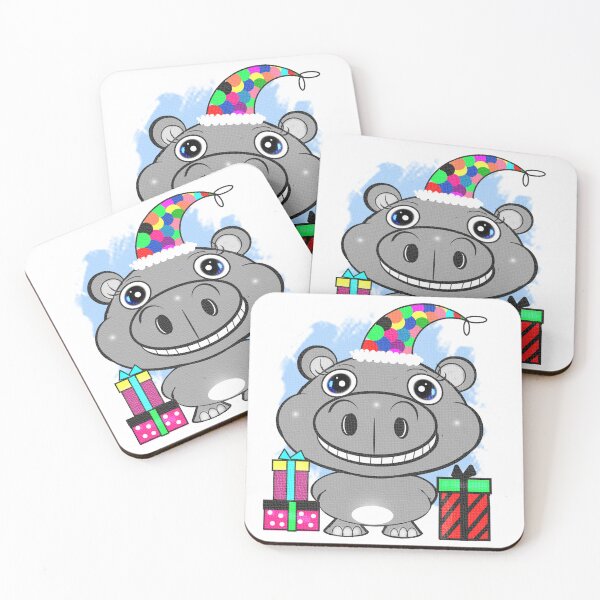 Item preview, Happy Christmas Hippo  designed and sold by Shirley cute art .