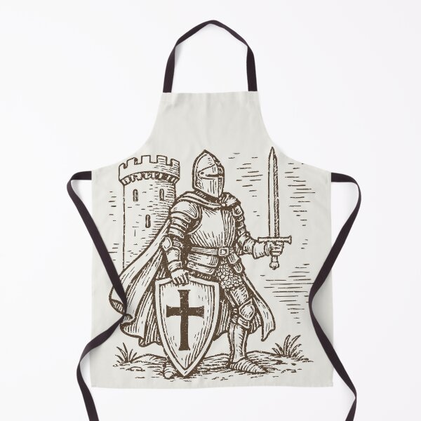 Item preview, Knight with Sword and Shield #brown-distressed designed and sold by SteadyRolling.