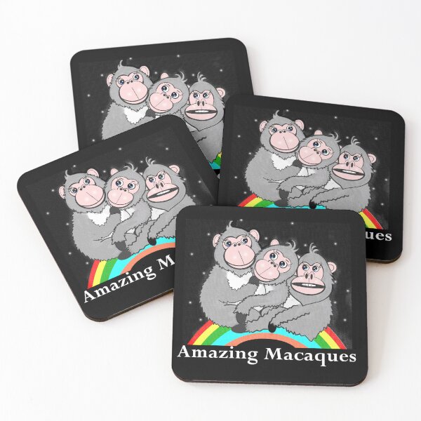 Item preview,  Amazing Macaques  designed and sold by Shirley cute art .