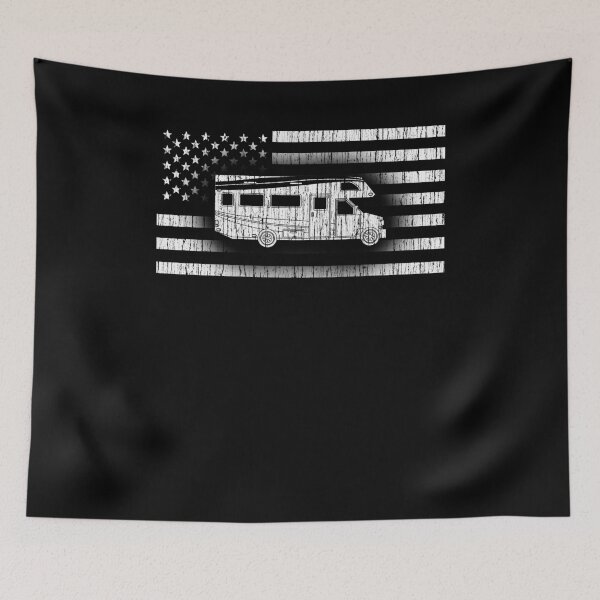 Item preview, Patriotic Camper US American Flag RV Camping Novelty T-Shirt designed and sold by LookTwice.