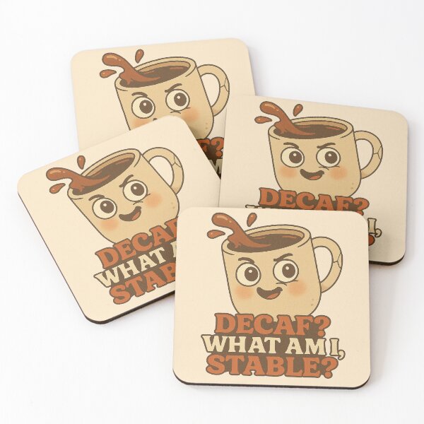 Item preview, Decaf? What Am I, Stable? – Funny Coffee Mug Quote Sticker designed and sold by Neovibe Print.