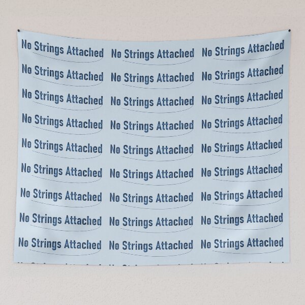 Item preview, "No Strings Attached" Blue String Typography with String! designed and sold by WD-Artist.