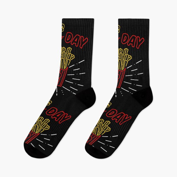 Item preview, its fry day (french fries) neon lights style graphic artwork - funny, humor  designed and sold by hayrpictures.