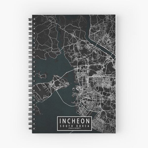 Item preview, Incheon City Map of South Korea - Dark designed and sold by deMAP.