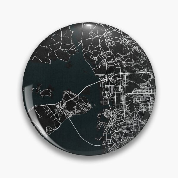 Item preview, Incheon City Map of South Korea - Dark designed and sold by deMAP.