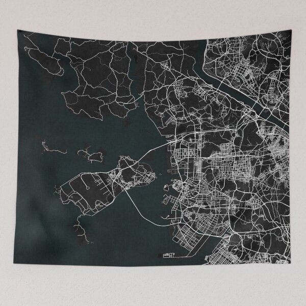 Item preview, Incheon City Map of South Korea - Dark designed and sold by deMAP.