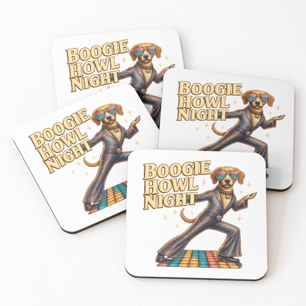 Item preview, Howl & Boogie Night – Retro Disco Dog Dancing in Funky Style designed and sold by JenniferCreaArte .
