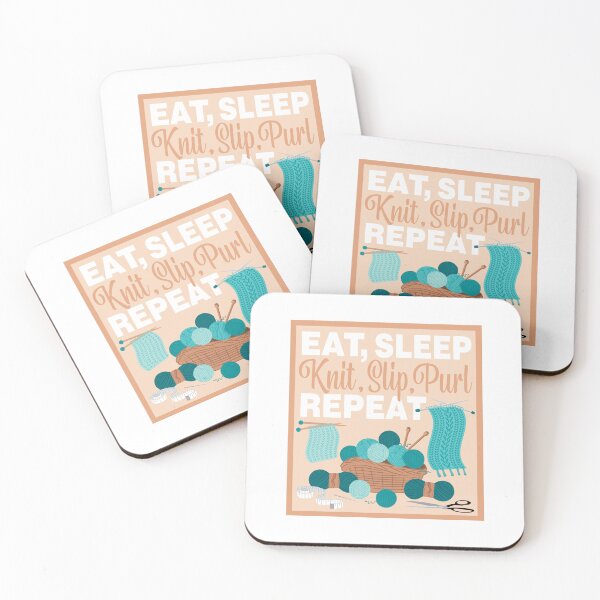 Item preview, Eat Sleep Repeat Knitting - Knitting items - TEAL designed and sold by StellarFX.