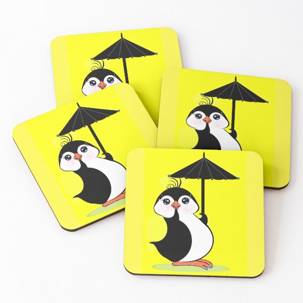 Item preview, A cute penguin walking on a rainy day. designed and sold by Shirley cute art .