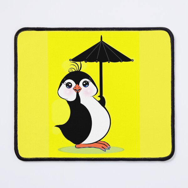 Item preview, A cute penguin walking on a rainy day. designed and sold by Shirley cute art .